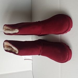 BearPaw Ella Short Bordeaux Boots